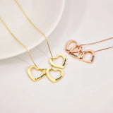 Personalized Name Heart Pendant Necklace Stainless Steel for Women