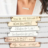 Stainless Steel Name Necklace for Women Customized Bar Letter Pendant