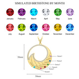 Personalized Name Pendant with Birthstone & Family Chain - Stainless Steel