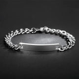 Engrave Stamp Bracelet LOVE Beauties Jewelry Wheat Chain Stainless Steel