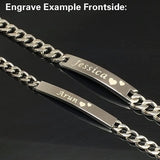 Engrave Stamp Bracelet LOVE Beauties Jewelry Wheat Chain Stainless Steel