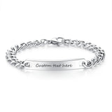 Engrave Stamp Bracelet LOVE Beauties Jewelry Wheat Chain Stainless Steel
