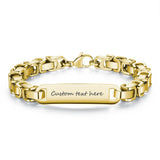 Engrave Stamp Bracelet LOVE Beauties Jewelry Wheat Chain Stainless Steel
