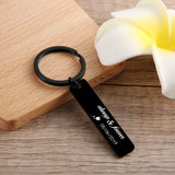 Engraved Anniversary Date Keychain Forever Gift Personalized Couple Key Chain