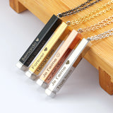Personalized Engraved Bar Necklace & Bracelet Stainless Steel Jewelry