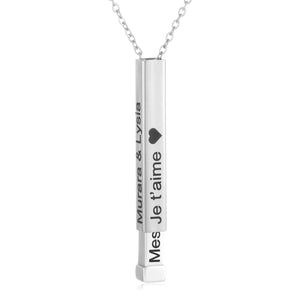Personalized Engraved Bar Necklace & Bracelet Stainless Steel Jewelry