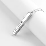 Personalized Engraved Bar Necklace & Bracelet Stainless Steel Jewelry