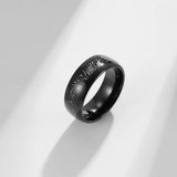 Engraved Couple Rings Tungsten Wedding Band Set Meteorite Inlay Jewelry