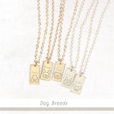 Dog Shape Necklace Stainless Steel Pendant Pet Dog Accessory