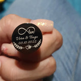 Personalized Groom Shirt Cufflinks Wedding Name Engraved Men Cuff links