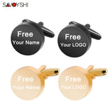 Custom Engraved Groom Cufflinks Name Wedding Shirt Personalized Men