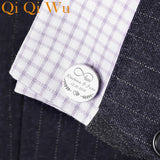 Personalized Name Engraved Groom Cufflinks Wedding Shirt Buttons