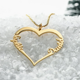 Engraved Heart Pendant Name Necklace-Personalized Love for Bff Karkoto Daughter