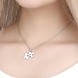 Personalized Puzzle Dog Tag Necklace and Keychain Set
