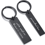 Engraved Keychain Personalized Gift for Him Her Men Women