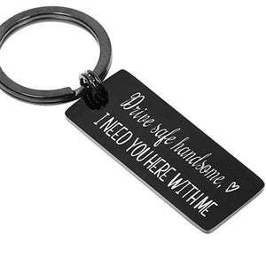 Engraved Keychain Personalized Gift for Him Her Men Women