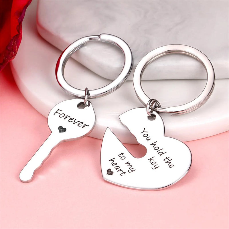 Hold The Key To My Heart Couple Lover Keychain Set
