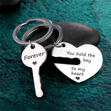 Hold The Key To My Heart Couple Lover Keychain Set