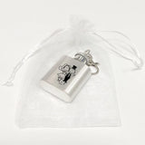 Custom Engraved Name & Date Flask Keychain - Stainless Steel Party Favor
