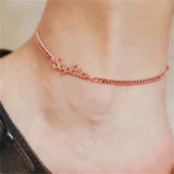 Personalized Stainless Steel Nameplate Anklet Cuban Chain Jewelry