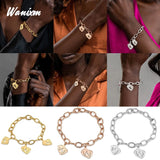 Engraved Name Baby Feet Bracelet Stainless Steel Personalized Crystal Birthstone