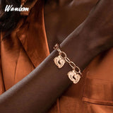 Engraved Name Baby Feet Bracelet Stainless Steel Personalized Crystal Birthstone