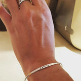 Engraved Name Bracelets Women Cuff Bangle