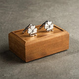 Personalized Stainless Steel Clover Cufflinks for Men