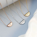 Engraved Name Necklace Handbag Pendant Stainless Steel Choker