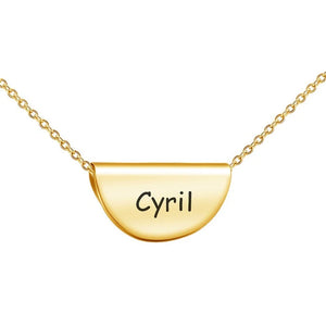 Engraved Name Necklace Handbag Pendant Stainless Steel Choker