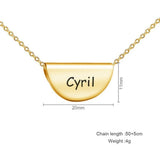 Engraved Name Necklace Handbag Pendant Stainless Steel Choker