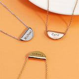 Engraved Name Necklace Handbag Pendant Stainless Steel Choker