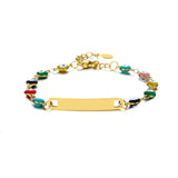 Personalized Stainless Steel Evil Eye Bracelet for Women