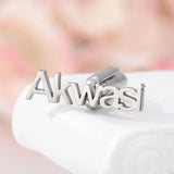 Engraved Initials Cufflinks Men's Wedding Buttons Letter Cufflinks