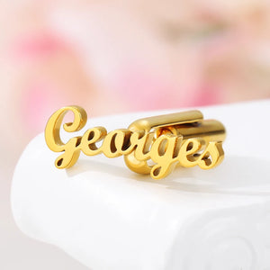 Engraved Initials Cufflinks Men's Wedding Buttons Letter Cufflinks