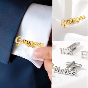 Personalized Initials Cufflinks Men's Wedding Shirt Letter Cufflinks