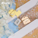 Personalized Stainless Steel Heart Envelope Pendant