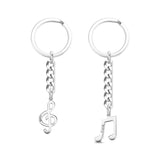 Engraved Name Musical Note Puzzle Keychain Set