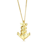 Engraved Name Pendant Necklace Personalized Stainless Steel Jewelry for Women