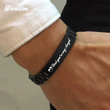 Personalized ID Name Stainless Steel Bracelet