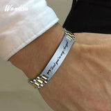 Personalized ID Name Stainless Steel Bracelet