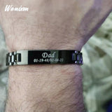 Personalized ID Name Stainless Steel Bracelet