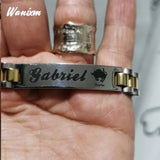 Personalized ID Name Stainless Steel Bracelet