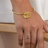 Personalized Heart Charms Bracelet for Women