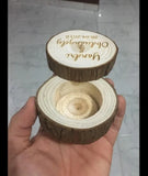 Personalized Wedding Ring Wooden Jewellery Display Box