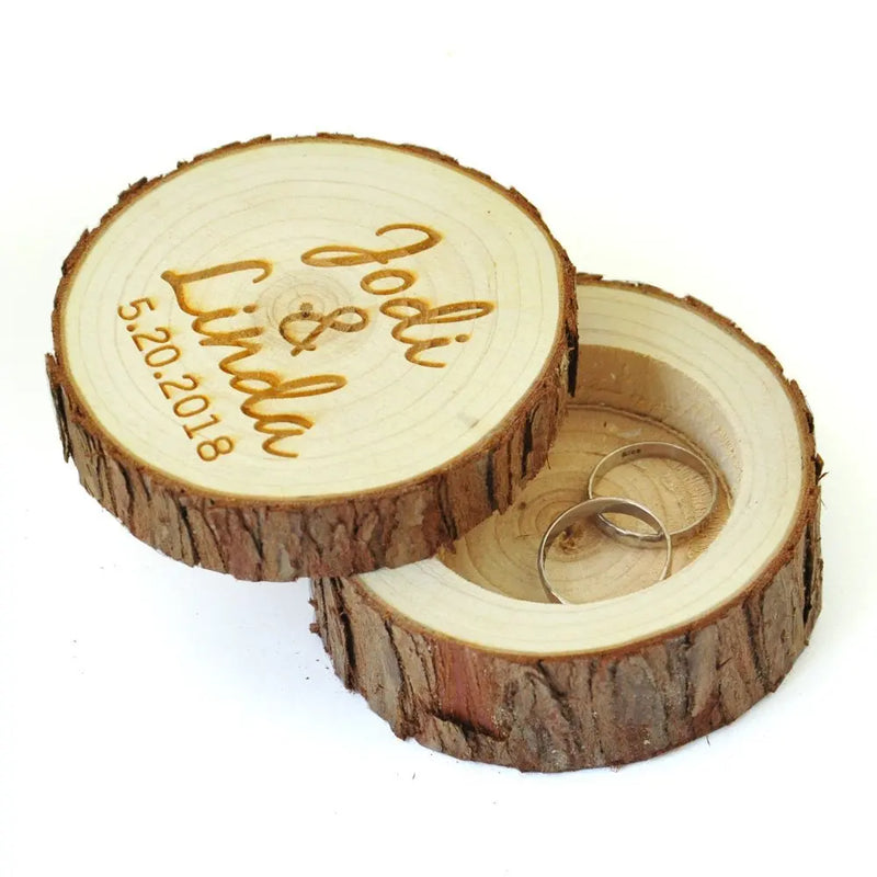 Personalized Wedding Ring Wooden Jewellery Display Box