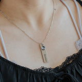 Engraved Names Date Mothers Necklace with Kids Names Child Birthstone Necklace