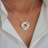 Personalized Three Ring Necklace with Engraved Names