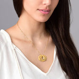 Personalized Three Ring Necklace with Engraved Names