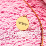 Engraved Round Coin Stainless Steel ID Tag Pendant